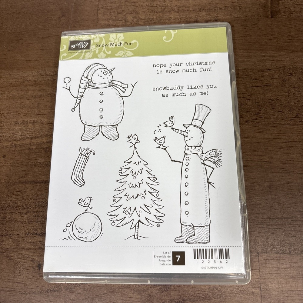 Stampin' Up! Snow Much Fun Stamp Set Cling 122562 Christmas Winter